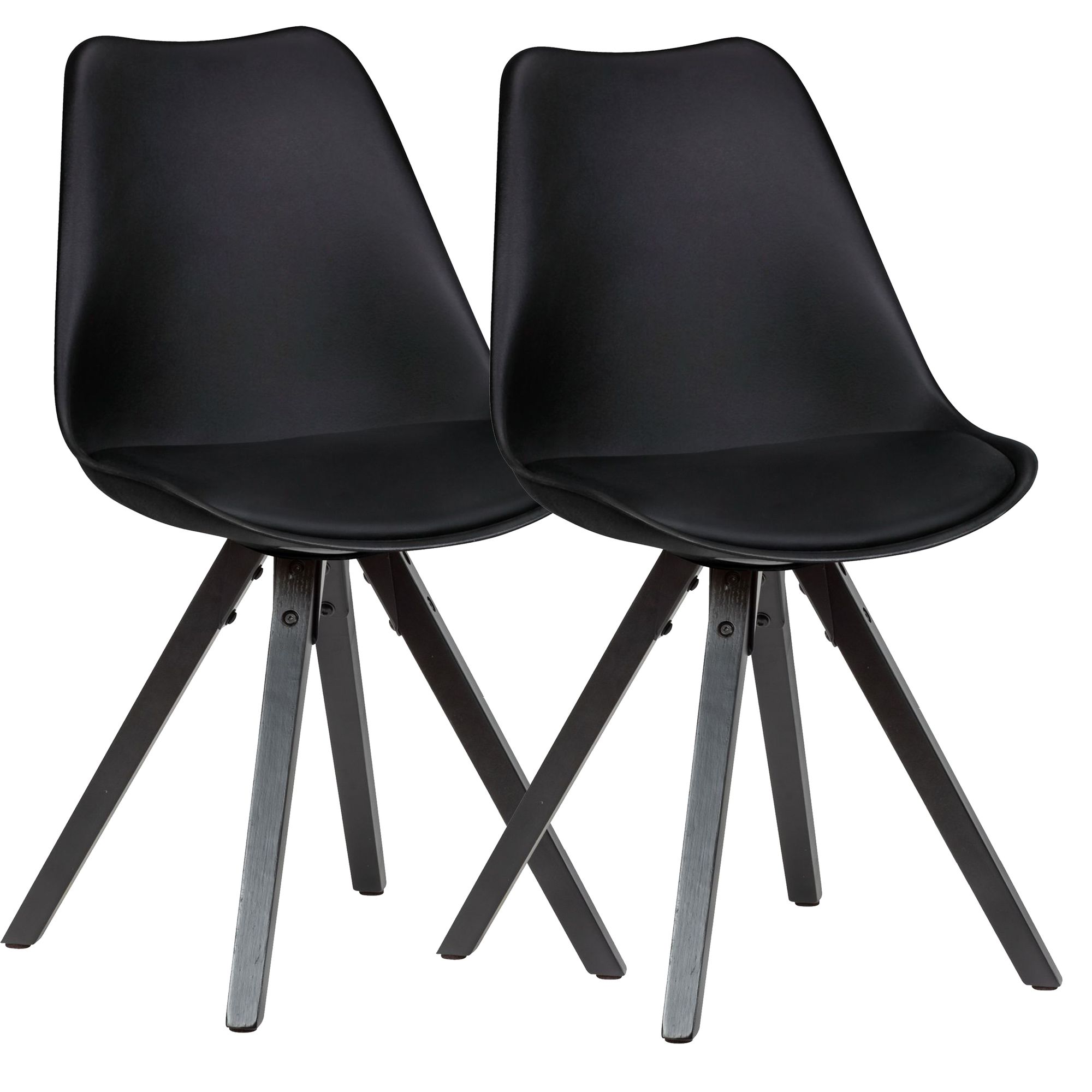 Scaun modern din piele sintetică cu pernă fixă și picioare masive Scaun modern din piele sintetică cu pernă fixă și picioare masive
