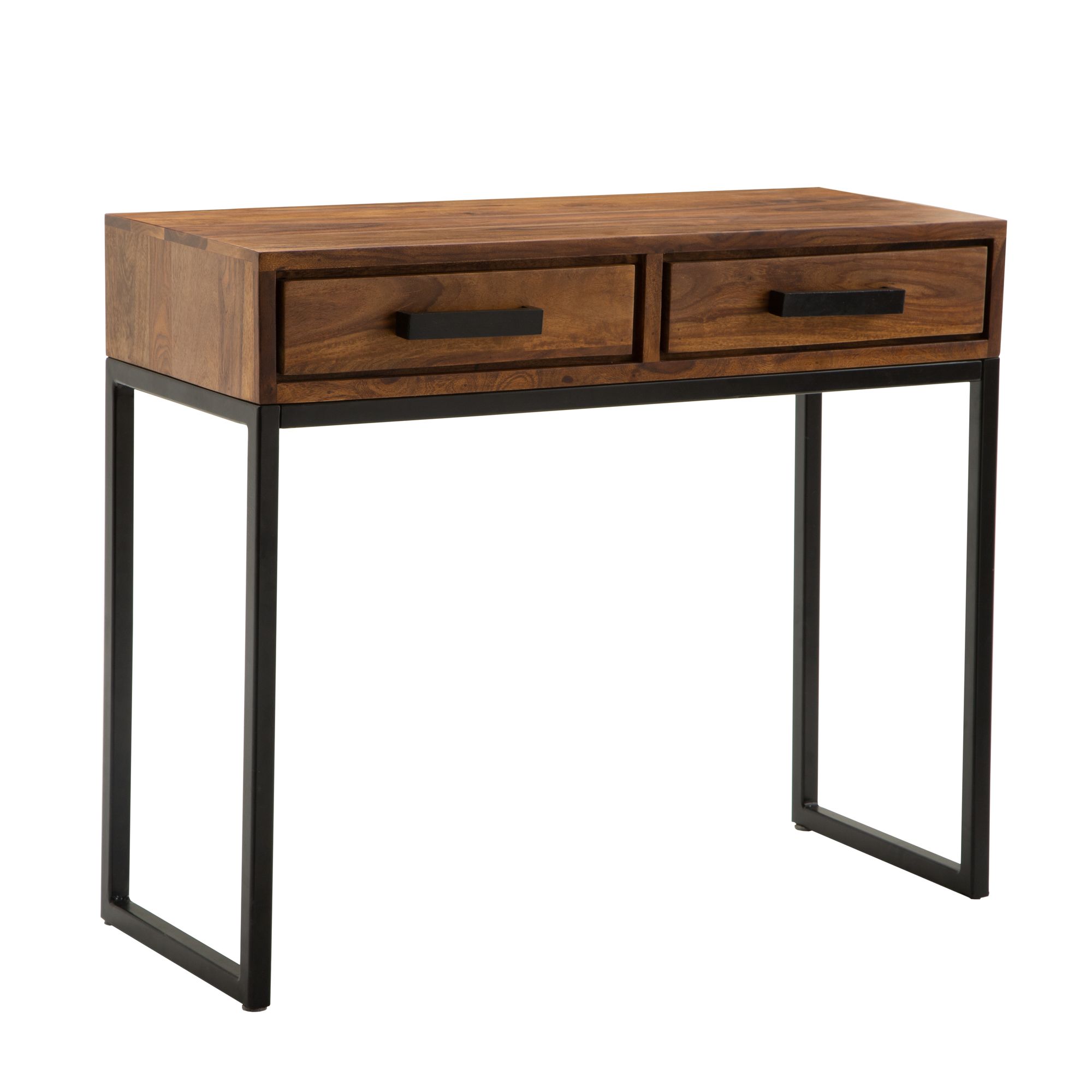 Consolă Elegantă din Lemn Sheesham și Metal Negru - Design Modern Consolă Elegantă din Lemn Sheesham și Metal Negru - Design Modern