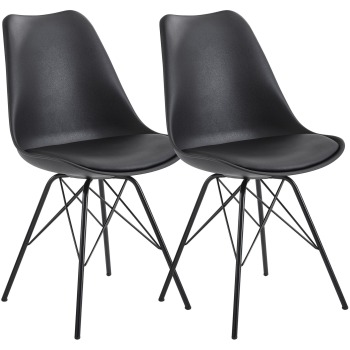 Scaun de Luat Masa Modern în Stil Nordic cu Pernă Fixată - Design Robust cu Patru Picioare