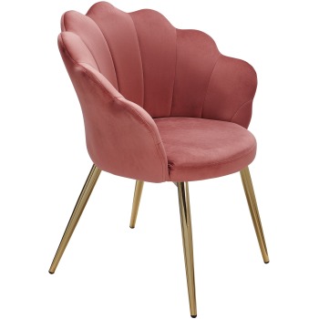 Scaun de Masă Modern în Design Scandinav cu Catifea și Picioroare Robuste
