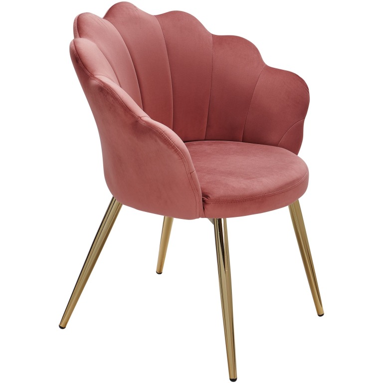 Scaun de Masă Modern în Design Scandinav cu Catifea și Picioroare Robuste