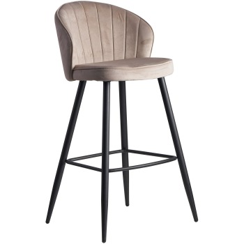 Scaun de Bar Modern în Design Scandinav din Catifea Moale