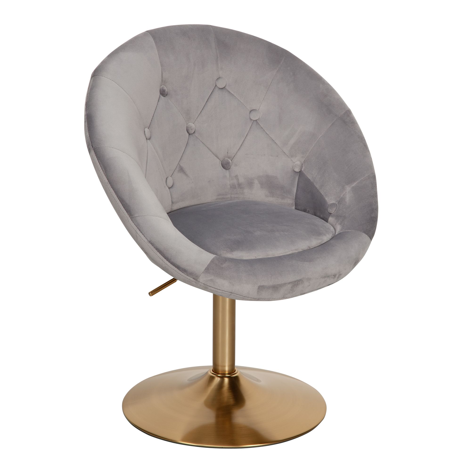 Scaun Chesterfield Lounge: Confort și Eleganță Gri-Auriu Scaun Chesterfield Lounge: Confort și Eleganță Gri-Auriu