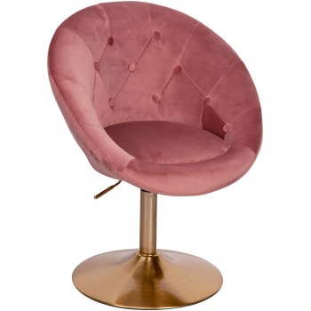 Scaun Lounge Chesterfield Roz și Auriu