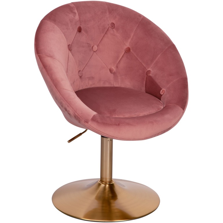 Scaun Lounge Chesterfield Roz și Auriu