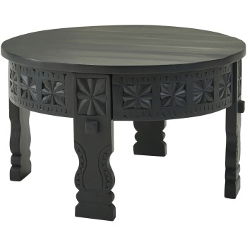 Măsuță de Cafea Orientală Rotundă cu Elemente Decorative Elegante