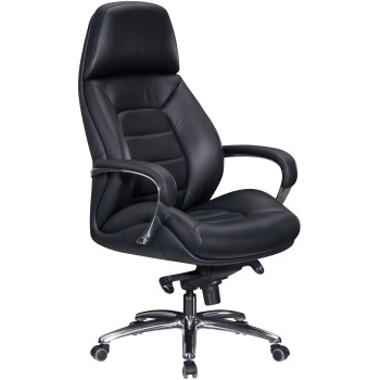 Scaun Executiv XXL Ergonomic cu Tapițerie Luxuriantă și Cotiere din Aluminiu Solid