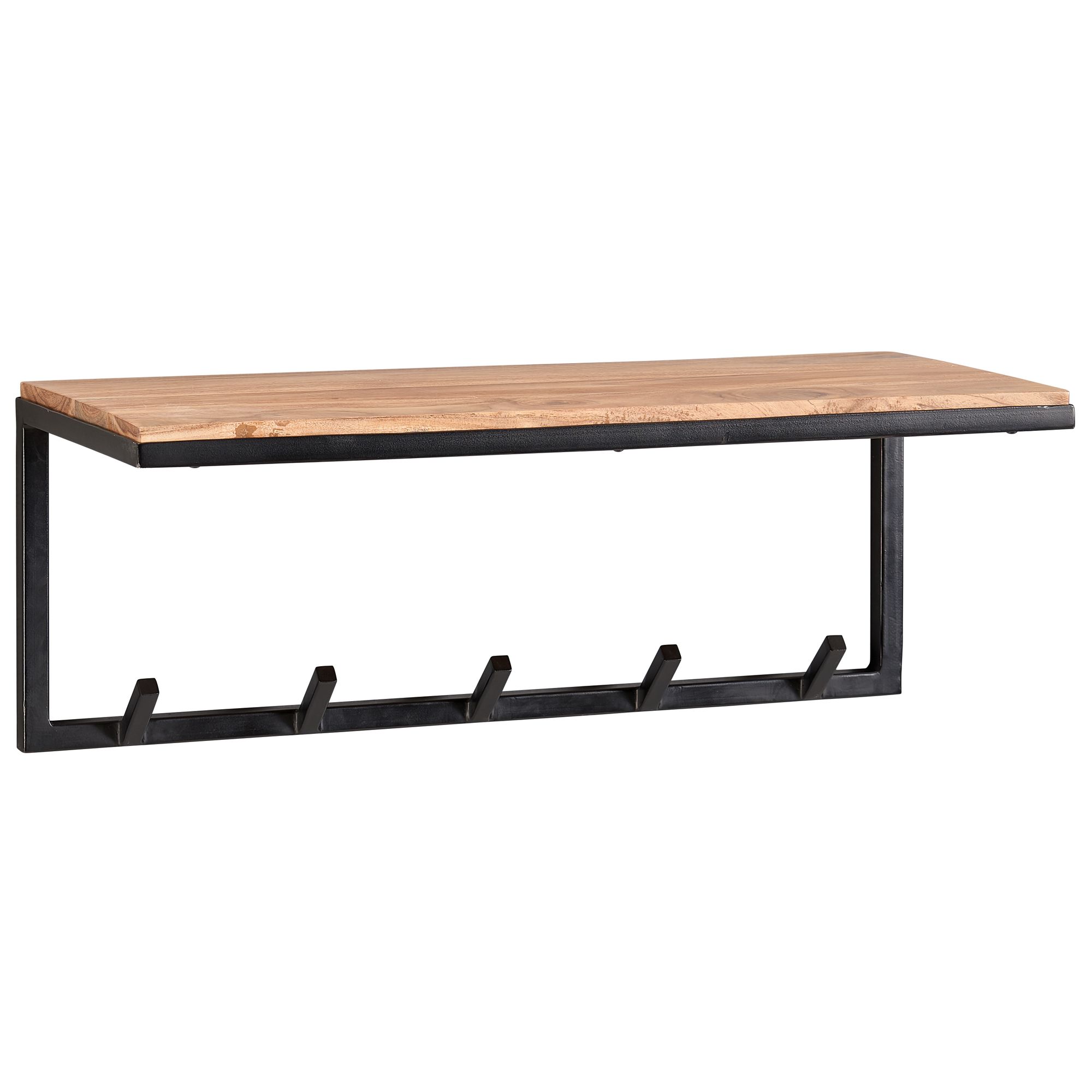 Dulap Expresiv cu Suport de Perete și Cârlige - Lemn și Metal - 70x27x30 cm Dulap Expresiv cu Suport de Perete și Cârlige - Lemn și Metal - 70x27x30 cm