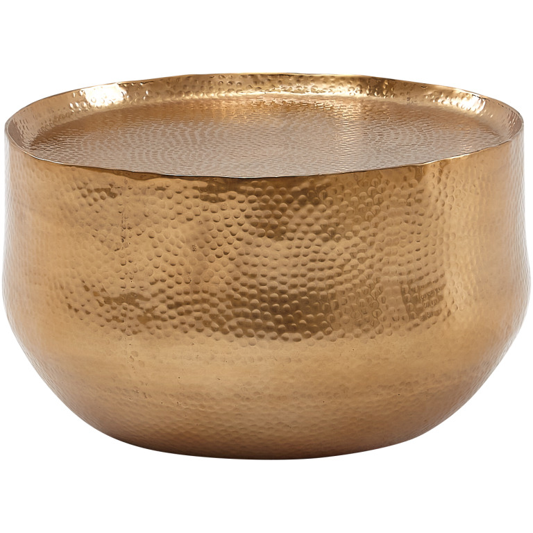 Masută de Cafea Rotundă Orientală cu Spațiu de Depozitare - Design Ciocan