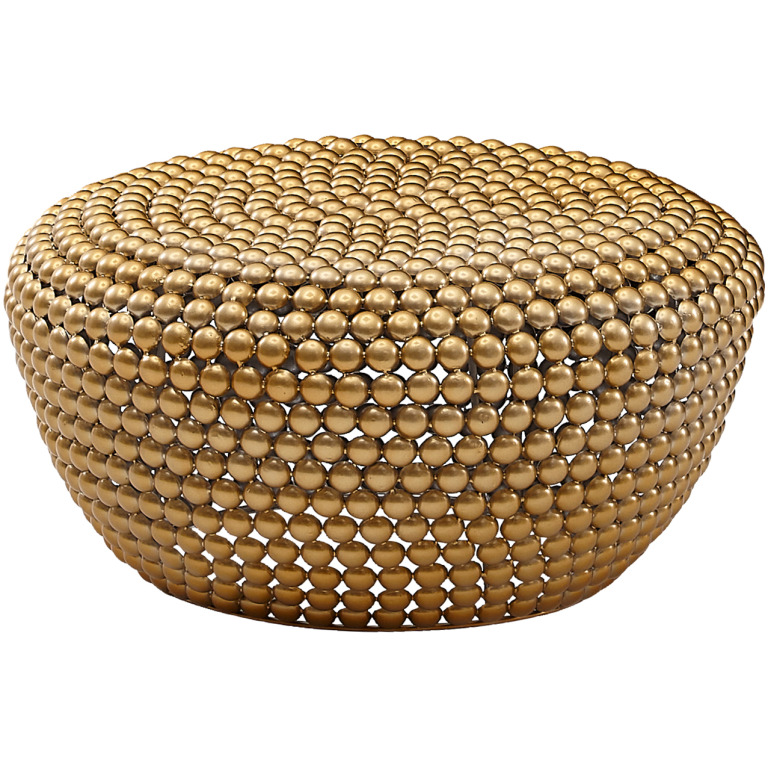 Masută de Cafea Rotundă Orientală cu Spațiu de Depozitare - Structură Extraordinară - 60x60x30 cm