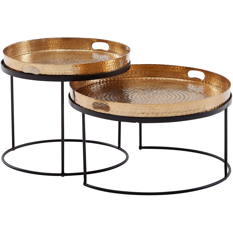 Masute de Cafea Decorative cu Design Modern și Accente Aurii