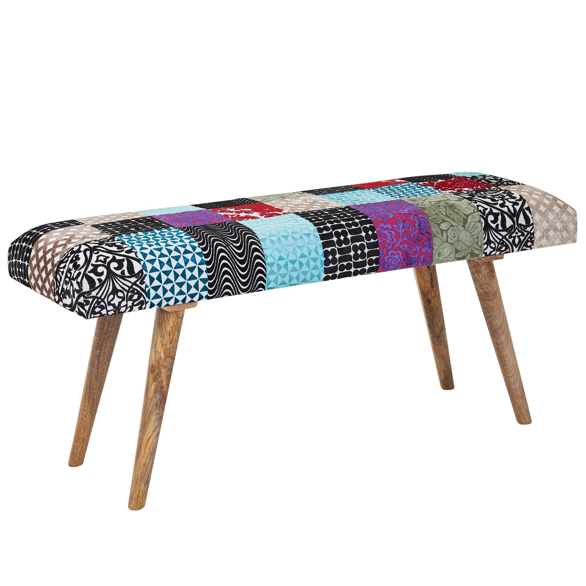 Bancă Iconică Modernă cu Design Armonios din Lemn și Catifea Bancă Iconică Modernă cu Design Armonios din Lemn și Catifea