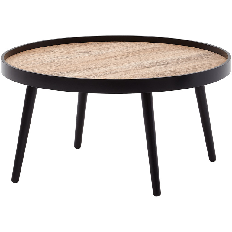 Masută de Cafea Modernă cu Spațiu de Depozitare și Blat Rotund - Design Simplu și Elegant