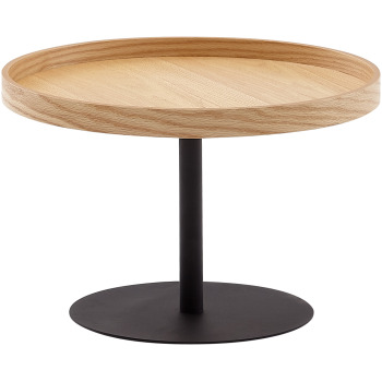Masută de Cafea Modernă cu Blaturi Rotunde din Stejar - Design Simplu și Eleganță
