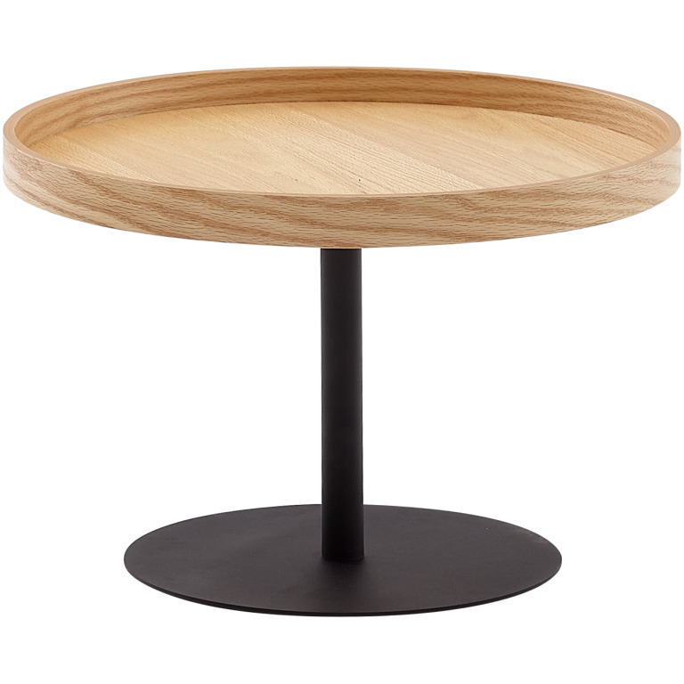 Masută de Cafea Modernă cu Blaturi Rotunde din Stejar - Design Simplu și Eleganță