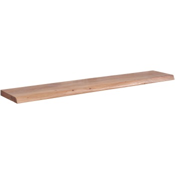 Raft de Perete Rustic cu Margine Naturală și Lemn de Salcâm Indian - 140x26x4 cm