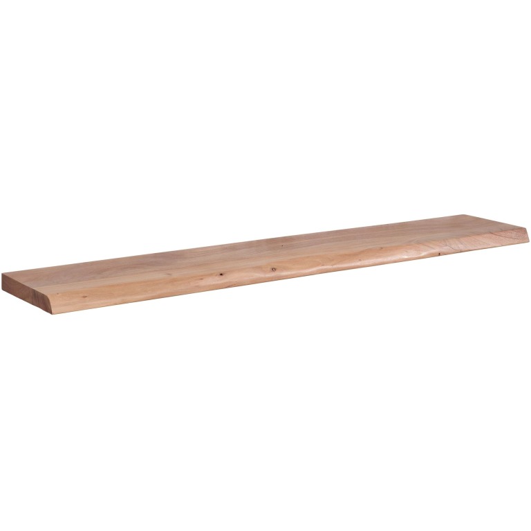 Raft de Perete Rustic cu Margine Naturală și Lemn de Salcâm Indian - 140x26x4 cm