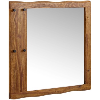 Oglindă de Perete Modernă Cu Cadru Elegant și Natural