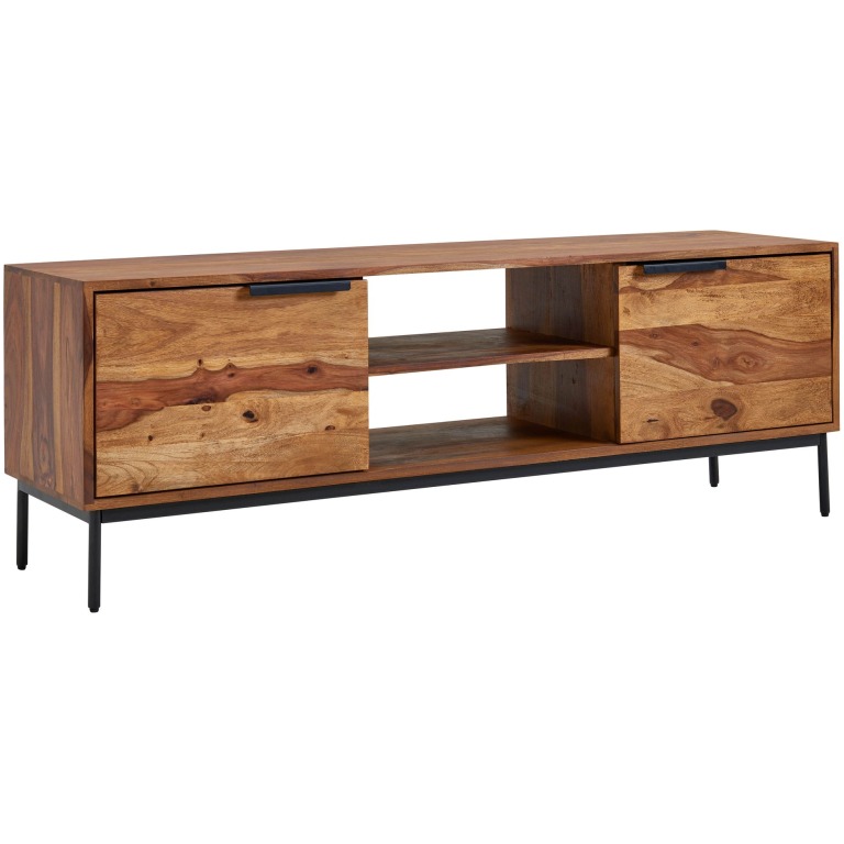 Suport TV cu Design Modern din Granul de Lemn - Spațiu Generos pentru Televizor - Dimensiuni 147x51x38 cm