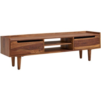Suport TV cu Design Modern din Granul de Lemn - Spațios și Elegant