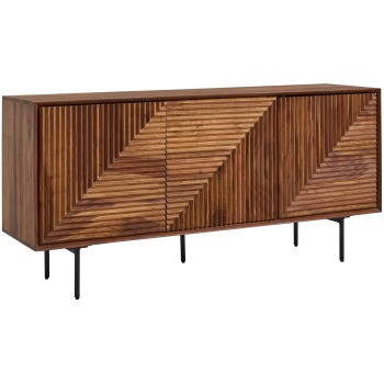 Bufetă elegantă cu design modern și granul de lemn expresiv