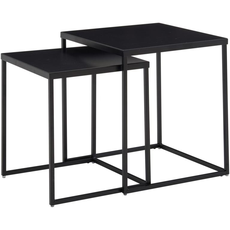 Set de Mese Laterale Pătrate în Stil Industrial - Două Dimensiuni