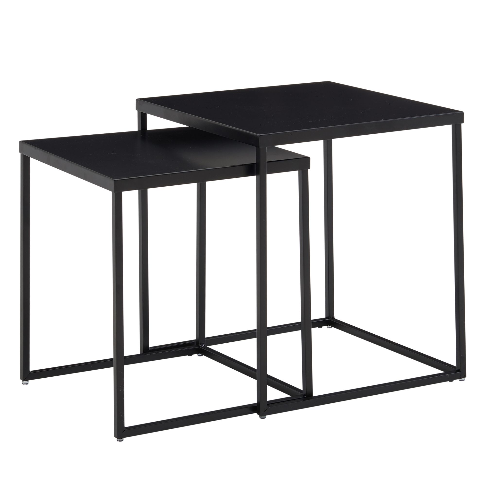 Set de Mese Laterale Pătrate în Stil Industrial - Două Dimensiuni Set de Mese Laterale Pătrate în Stil Industrial - Două Dimensiuni