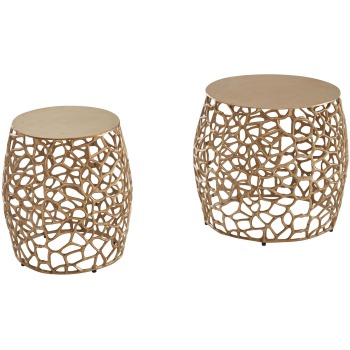 Set de Mese Laterale cu Design Modern și Structură de Ramuri