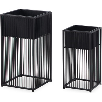 Set de 2 Ghivece Modern cu Eleganță și Funcționalitate - Design Uniform - Dimensiuni Mare: 25x50x25 cm