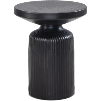 Masută Rotundă Modernă cu Structură Elegantă și Blat Ciocanat