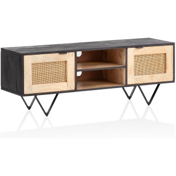 Lowboard Elegant cu Fronturi de Uși din Lemn - Design Modern