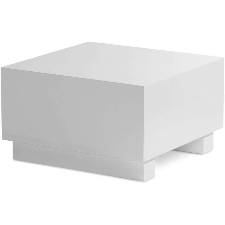 Masută de Cafea Eleganta cu Blat Cubic Lucios - Dimensiuni 60x60x35 cm