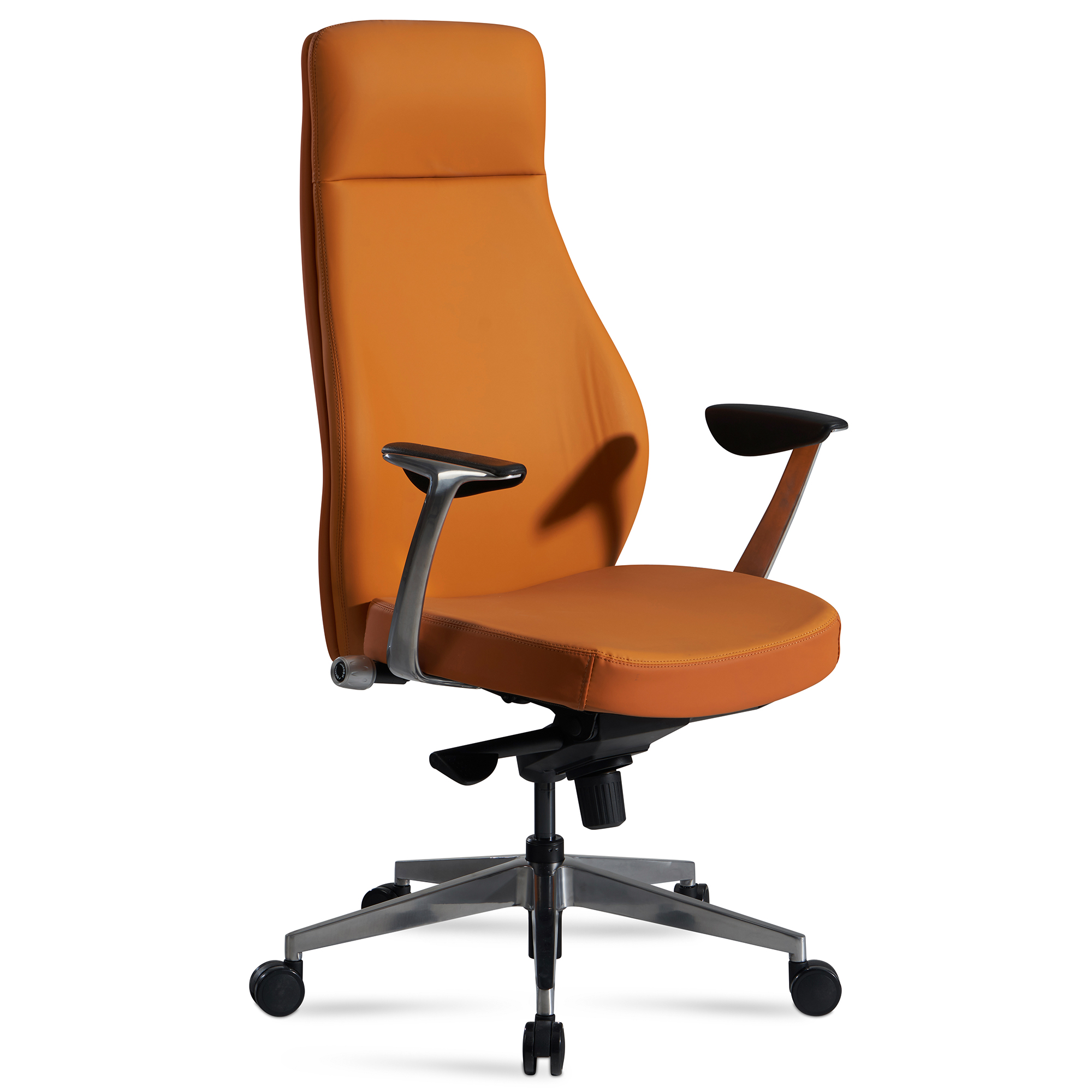 Scaun Director Ergonomic cu Tapițerie Luxuriantă și Cotiere din Aluminiu Scaun Director Ergonomic cu Tapițerie Luxuriantă și Cotiere din Aluminiu