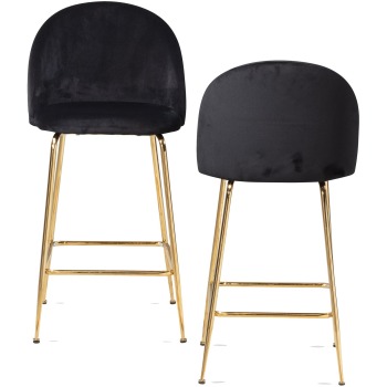 Scaun de Bar Modern cu Design Nordic și Husă din Catifea - Confort și Eleganță