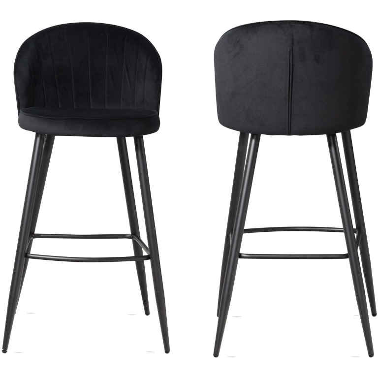 Scaun de bar modern cu design scandinav și catifea moale - Confort și eleganță!