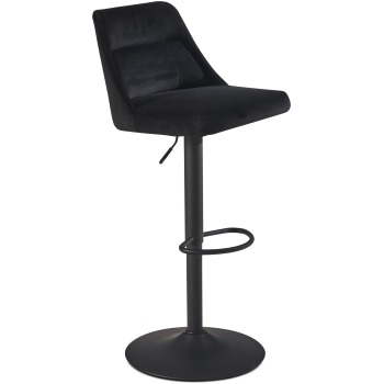 Scaun de Bar Modern cu Catifea și Bază Metalică Trompetă