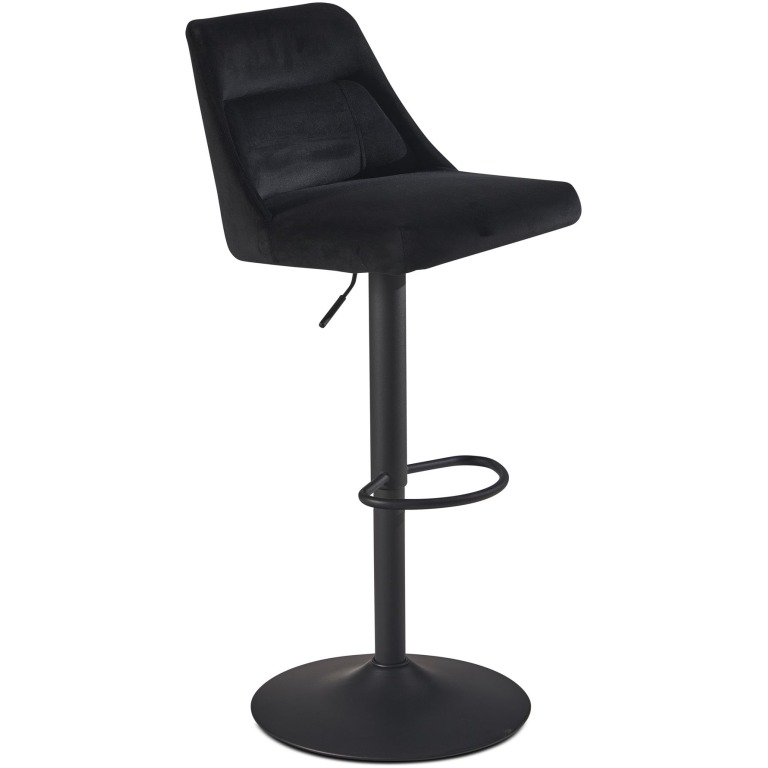 Scaun de Bar Modern cu Catifea și Bază Metalică Trompetă