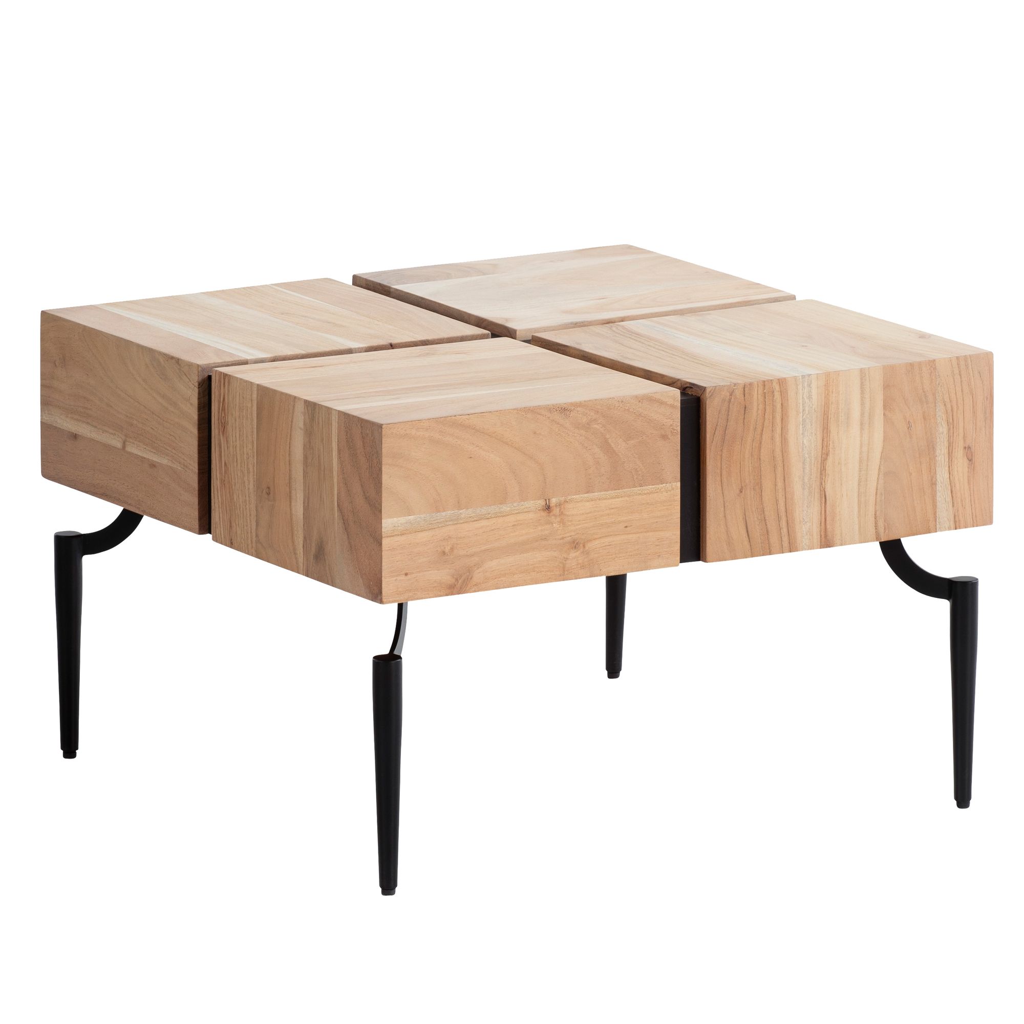 Masută de Cafea Modernă cu Blat Patrat și Design Armonios Masută de Cafea Modernă cu Blat Patrat și Design Armonios
