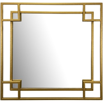 Oglindă de Perete Modernă Cu Colțuri Interconectate - 60x60 cm