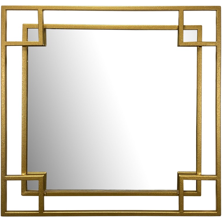 Oglindă de Perete Modernă Cu Colțuri Interconectate - 60x60 cm