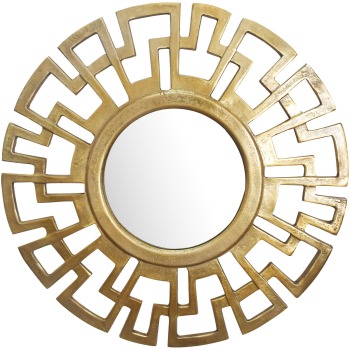 Oglinda Rotundă Art Deco cu Model Geometric - Dimensiuni 60x60 cm