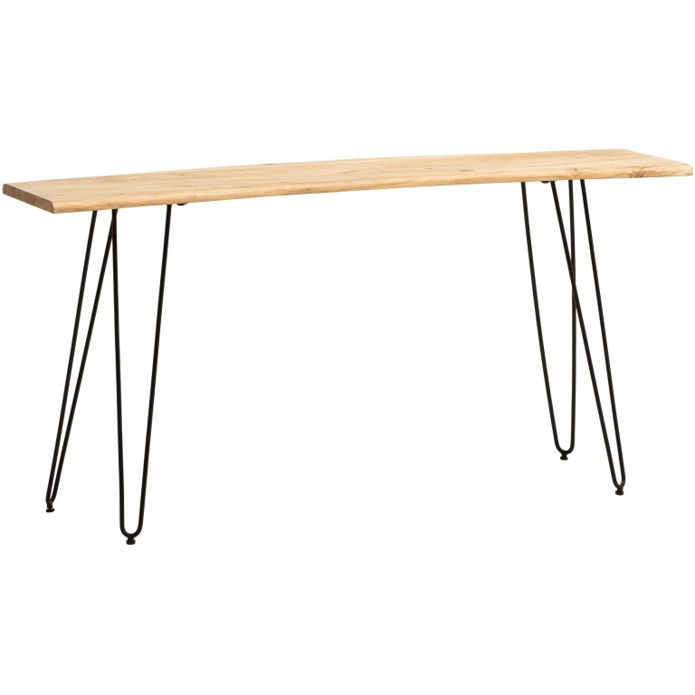 masa consola 150x36x75 cm salcam lemn masiv margine copac bufet hol
