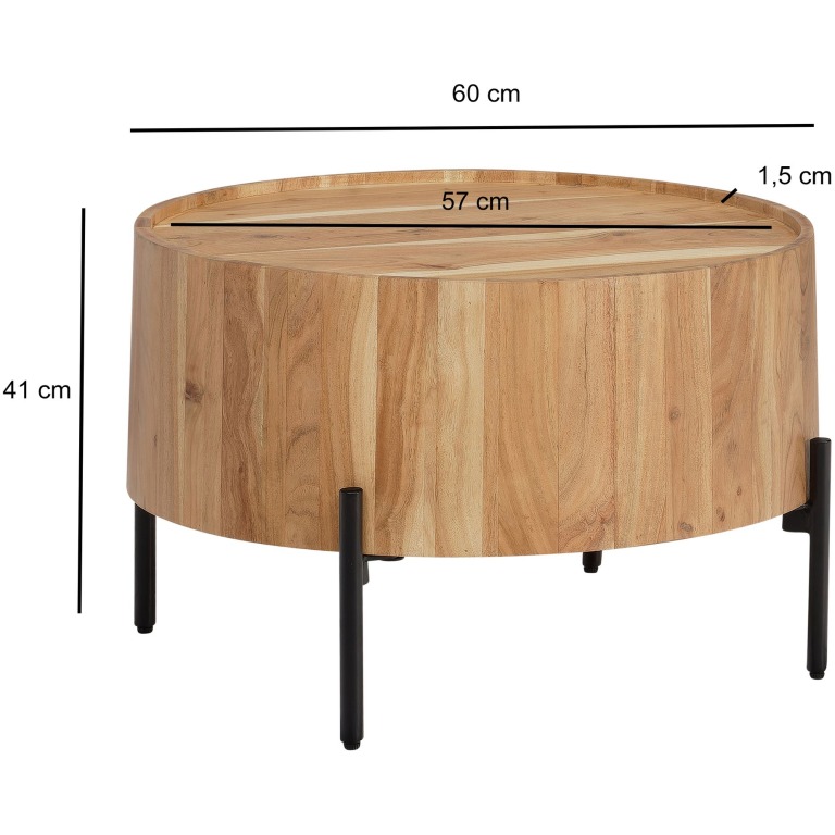 masuta cafea maro/negru