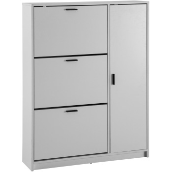 Dulap Pantofi Alb 90x120x24 cm Suport Pantofi Inchis