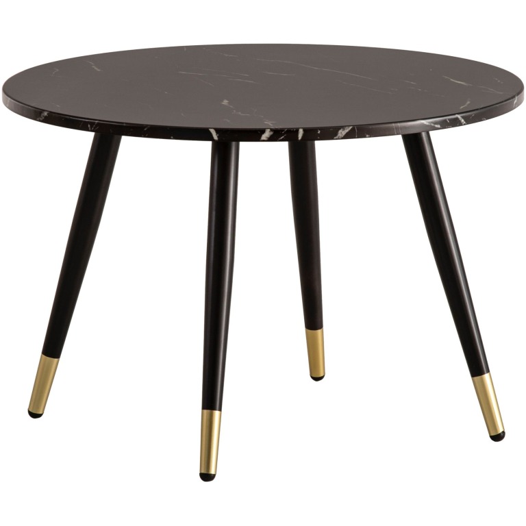 Masuta de cafea 60x60x41 cm cu aspect marmura negru modern
