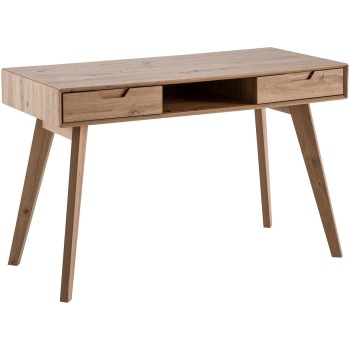 Birou 120x55x77 cm decor stejar cu spatiu de depozitare