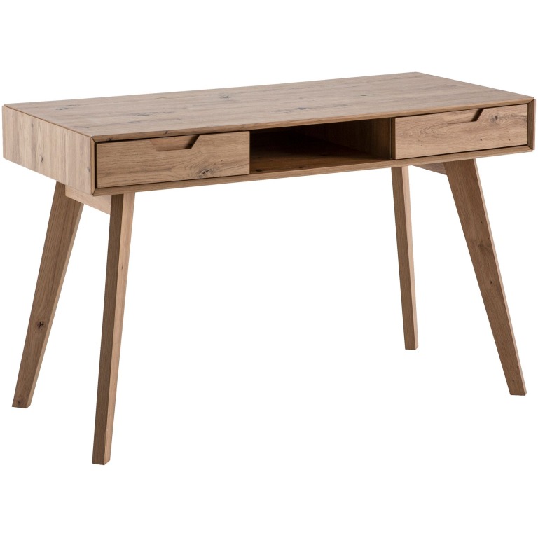 Birou 120x55x77 cm decor stejar cu spatiu de depozitare