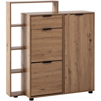 dulap pantofi decor stejar 98x110x30 cm basculant pantofi inchis