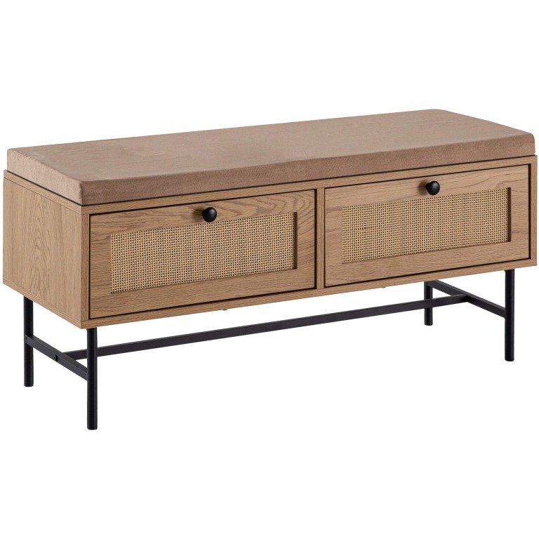 banca pantofi cu sezut stofa 100x48x38 cm dulap banc decor stejar