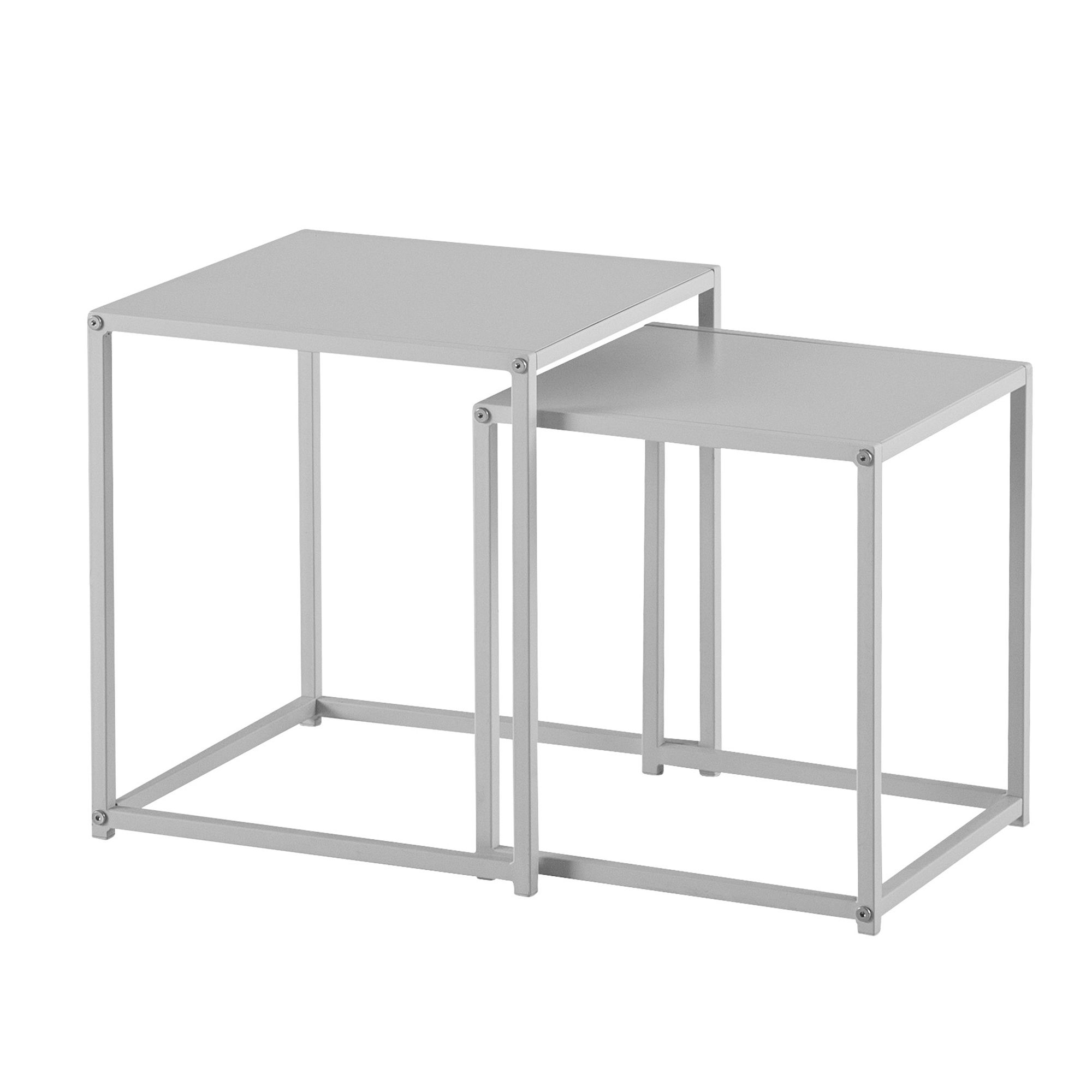 set de 2 mase de sufragerie masuta metalica patrata alb set de 2 mase de sufragerie masuta metalica patrata alb